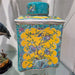Danny's Fine Porcelain Home Decor Danny's Fine Porcelain Tea Jar-Green Yellow Flower Bird