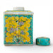 Danny's Fine Porcelain Home Decor Danny's Fine Porcelain Tea Jar-Green Yellow Flower Bird