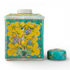 Danny's Fine Porcelain Home Decor Danny's Fine Porcelain Tea Jar-Green Yellow Flower Bird