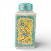 Danny's Fine Porcelain Home Decor Danny's Fine Porcelain Tea Jar-Green Yellow Flower Bird
