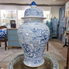 Danny's Fine Porcelain Home Decor Danny's Fine Porcelain Temple Jar Blue And White Flower 51114
