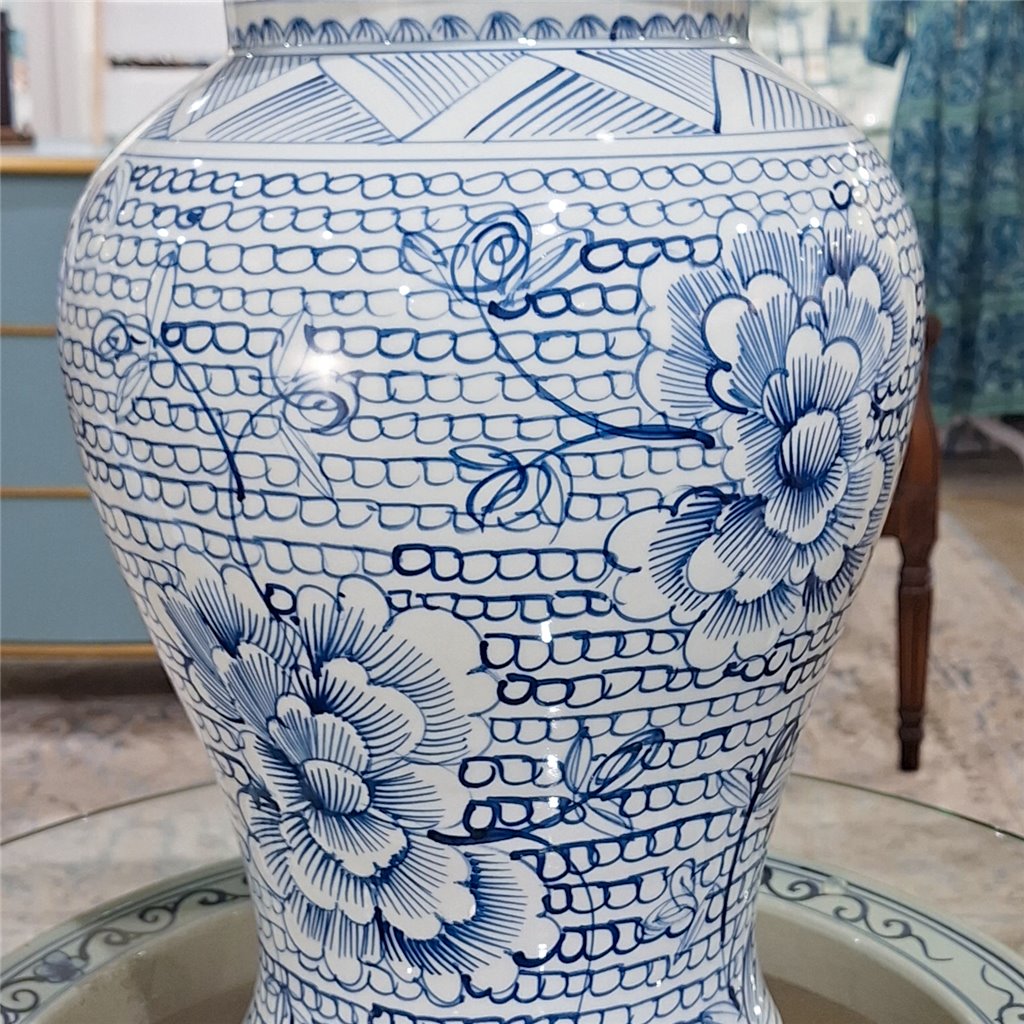 Danny's Fine Porcelain Home Decor Danny's Fine Porcelain Temple Jar Blue And White Flower 51114