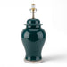 Danny's Fine Porcelain Home Decor Danny's Fine Porcelain Temple Jar Lamp - Peacock Green[2-847-19] Elegant Peacock Green Porcelain