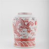 Danny's Fine Porcelain Home Decor Danny's Fine Porcelain Temple Jar Light Red Dragon 51125