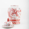 Danny's Fine Porcelain Home Decor Danny's Fine Porcelain Temple Jar Light Red Dragon 51125