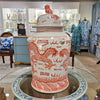 Danny's Fine Porcelain Home Decor Danny's Fine Porcelain Temple Jar Light Red Dragon 51125
