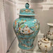 Danny's Fine Porcelain Home Decor Danny's Fine Porcelain Temple Jar Teal Green Scenery