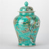 Danny's Fine Porcelain Home Decor Danny's Fine Porcelain Temple Jar Teal Green Scenery