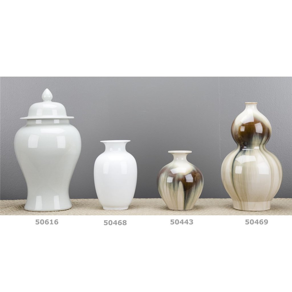 Danny's Fine Porcelain Home Decor Danny's Fine Porcelain Temple Jar -White Crackle