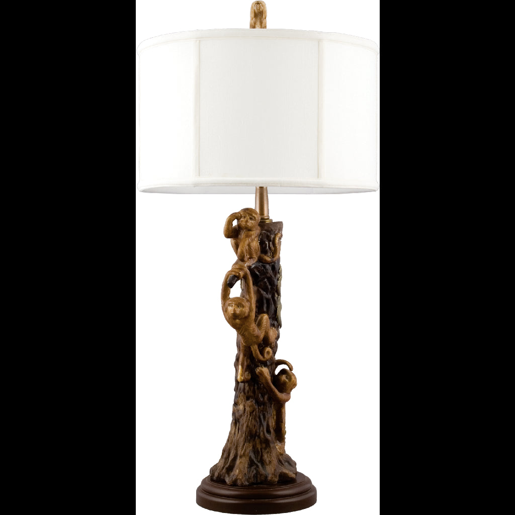 Danny's Fine Porcelain Lighting Danny's Fine Porcelain Three Monkeys Lamp PLM53