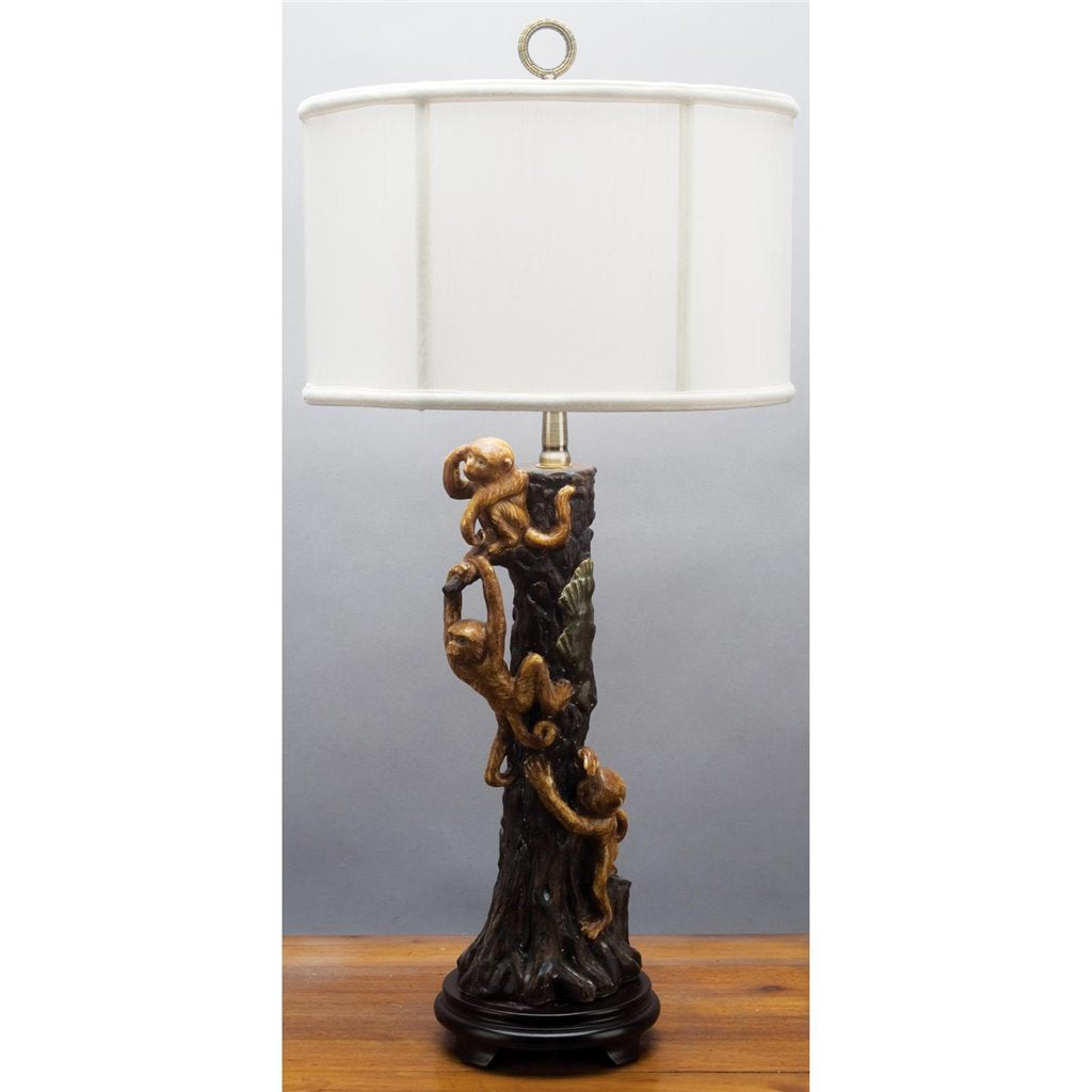 Danny's Fine Porcelain Lighting Danny's Fine Porcelain Three Monkeys Lamp PLM53