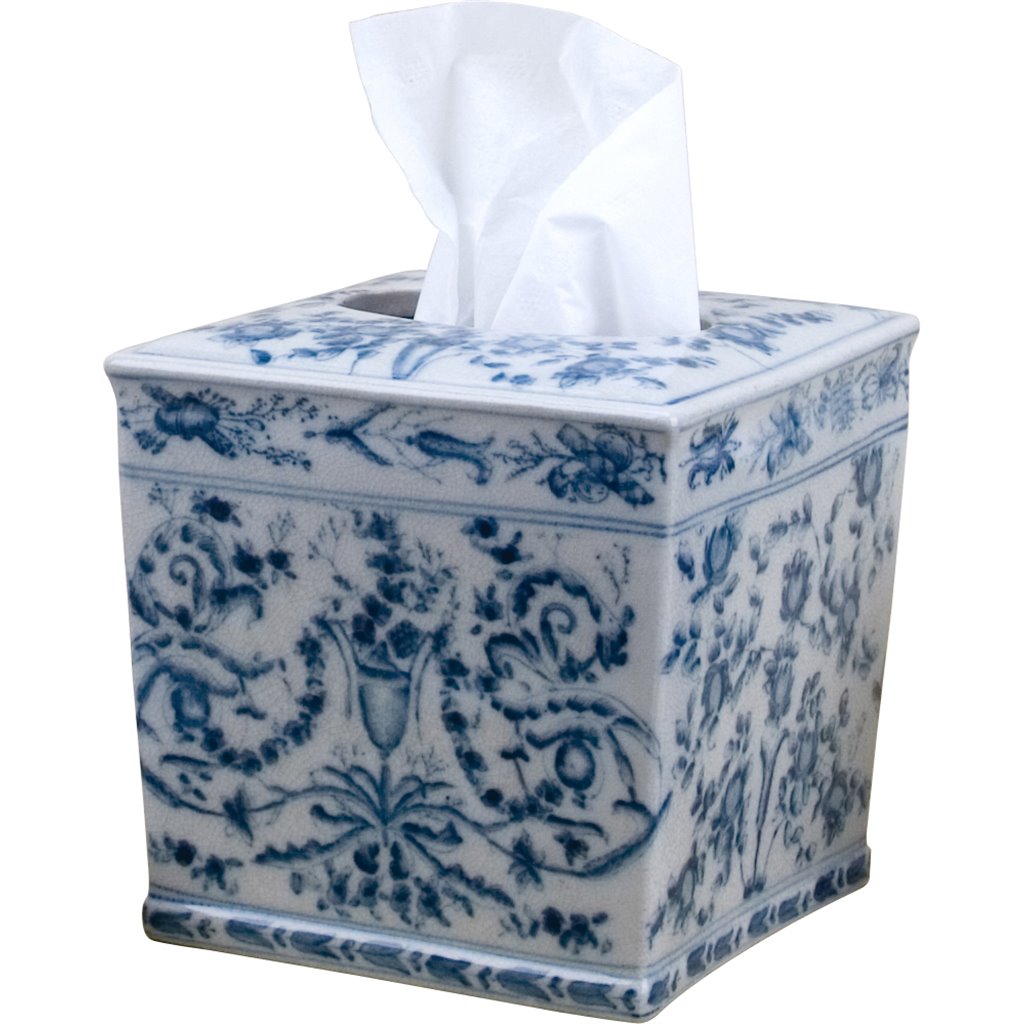 Danny's Fine Porcelain Home Decor Danny's Fine Porcelain Tissue Box-Annette/Azure Casey