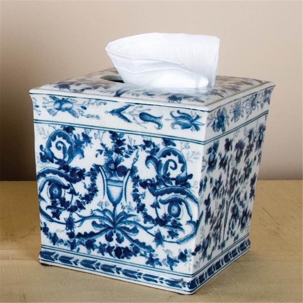 Danny's Fine Porcelain Home Decor Danny's Fine Porcelain Tissue Box-Annette/Azure Casey