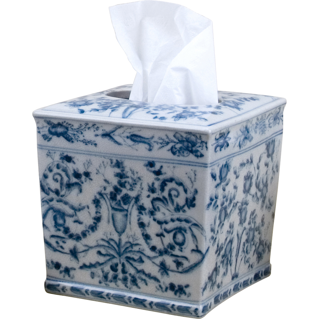 Danny's Fine Porcelain Home Decor Danny's Fine Porcelain Tissue Box-Annette/Azure Casey