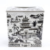 Danny's Fine Porcelain Home Decor Danny's Fine Porcelain Tissue Box - Black and White Willow