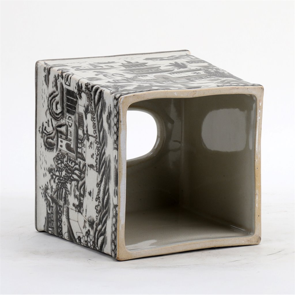 Danny's Fine Porcelain Home Decor Danny's Fine Porcelain Tissue Box - Black and White Willow