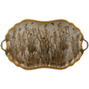 Danny's Fine Porcelain Home Decor Danny's Fine Porcelain Tray With Bronze Handle- Gold Dusk 60219