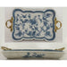 Danny's Fine Porcelain Home Decor Danny's Fine Porcelain Tray with Bronze Handle - Songbird Garden