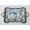 Danny's Fine Porcelain Home Decor Danny's Fine Porcelain Tray with Bronze Handle - Songbird Garden
