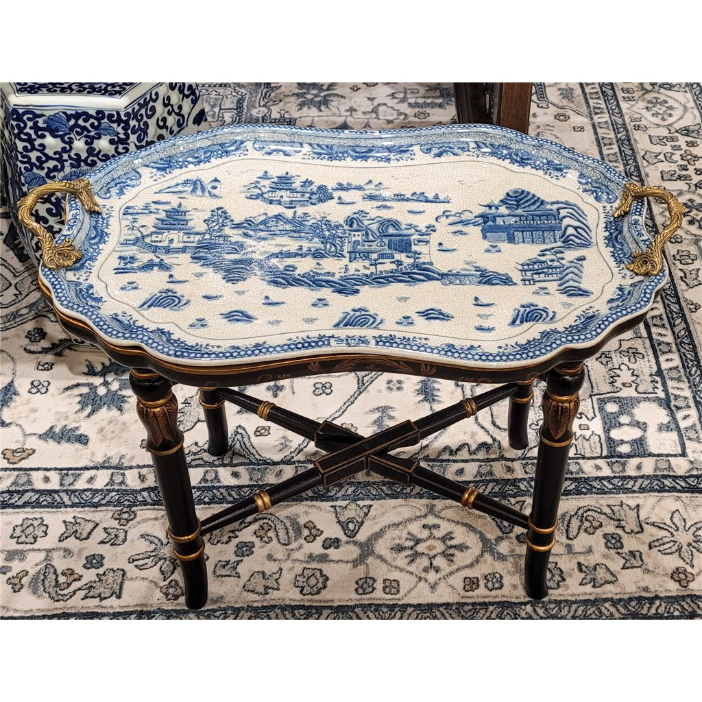 Danny's Fine Porcelain Home Decor Danny's Fine Porcelain Tray With Wood Stand 60188