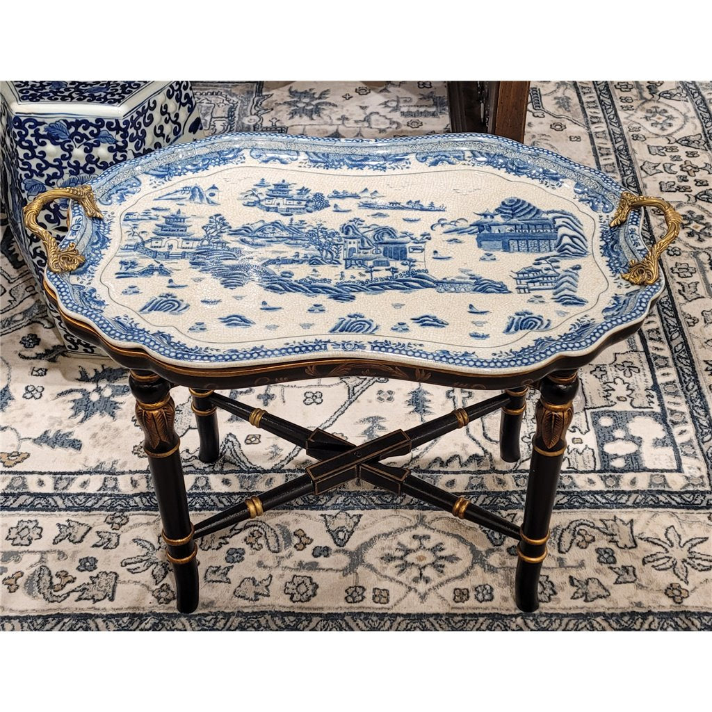 Danny's Fine Porcelain Home Decor Danny's Fine Porcelain Tray With Wood Stand 60188