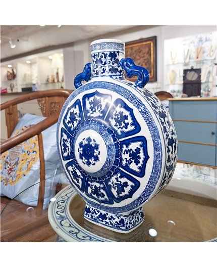 Danny's Fine Porcelain Home Decor Danny's Fine Porcelain Treasured Moon Vase - Blue & White