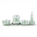 Danny's Fine Porcelain Home Decor Danny's Fine Porcelain Tulipere Vase-4 Tier-Green Flower