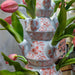 Danny's Fine Porcelain Home Decor Danny's Fine Porcelain Tulipere Vase-4 Tier-Pink Flower
