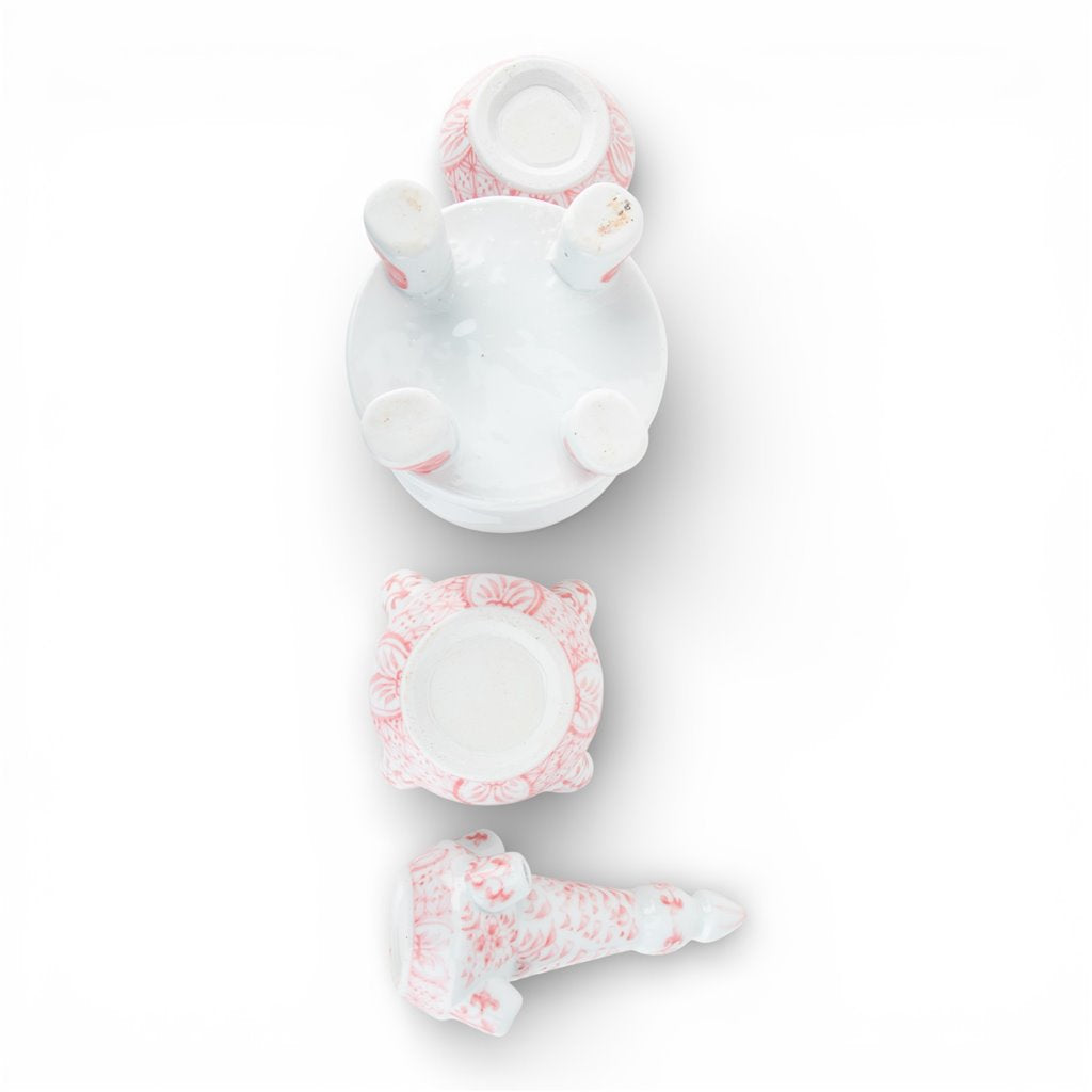 Danny's Fine Porcelain Home Decor Danny's Fine Porcelain Tulipere Vase-4 Tier-Pink Flower