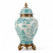 Danny's Fine Porcelain Home Decor Danny's Fine Porcelain Turquoise and White Willow Pattern Bronze Ormolu Temple Jar