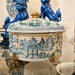 Danny's Fine Porcelain Home Decor Danny's Fine Porcelain Turquoise and White Willow Pattern Oval Shape Lidded Box