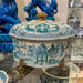 Danny's Fine Porcelain Home Decor Danny's Fine Porcelain Turquoise and White Willow Pattern Oval Shape Lidded Box