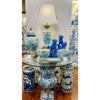 Danny's Fine Porcelain Home Decor Danny's Fine Porcelain Turquoise and White Willow Pattern Round Scallop Planter