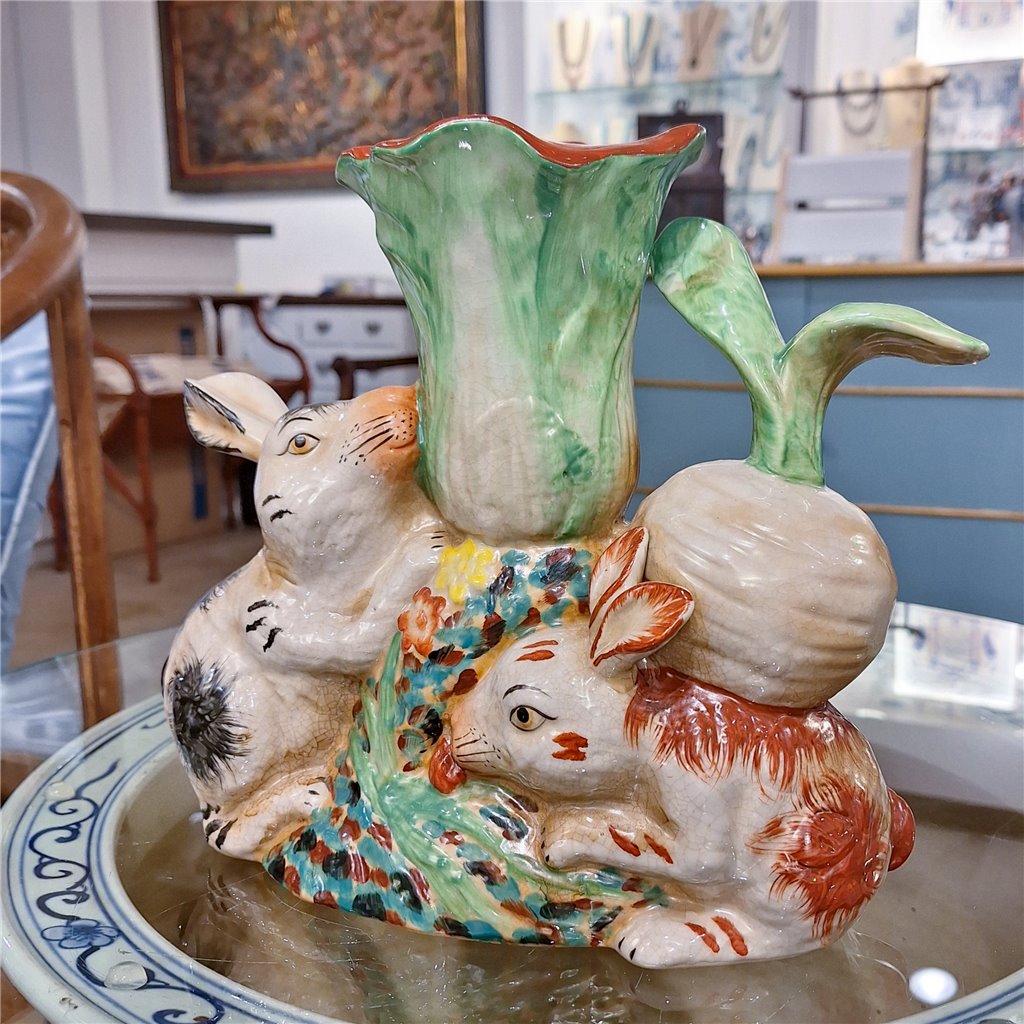 Danny's Fine Porcelain Home Decor Danny's Fine Porcelain Twin Bunny Carrot Vase