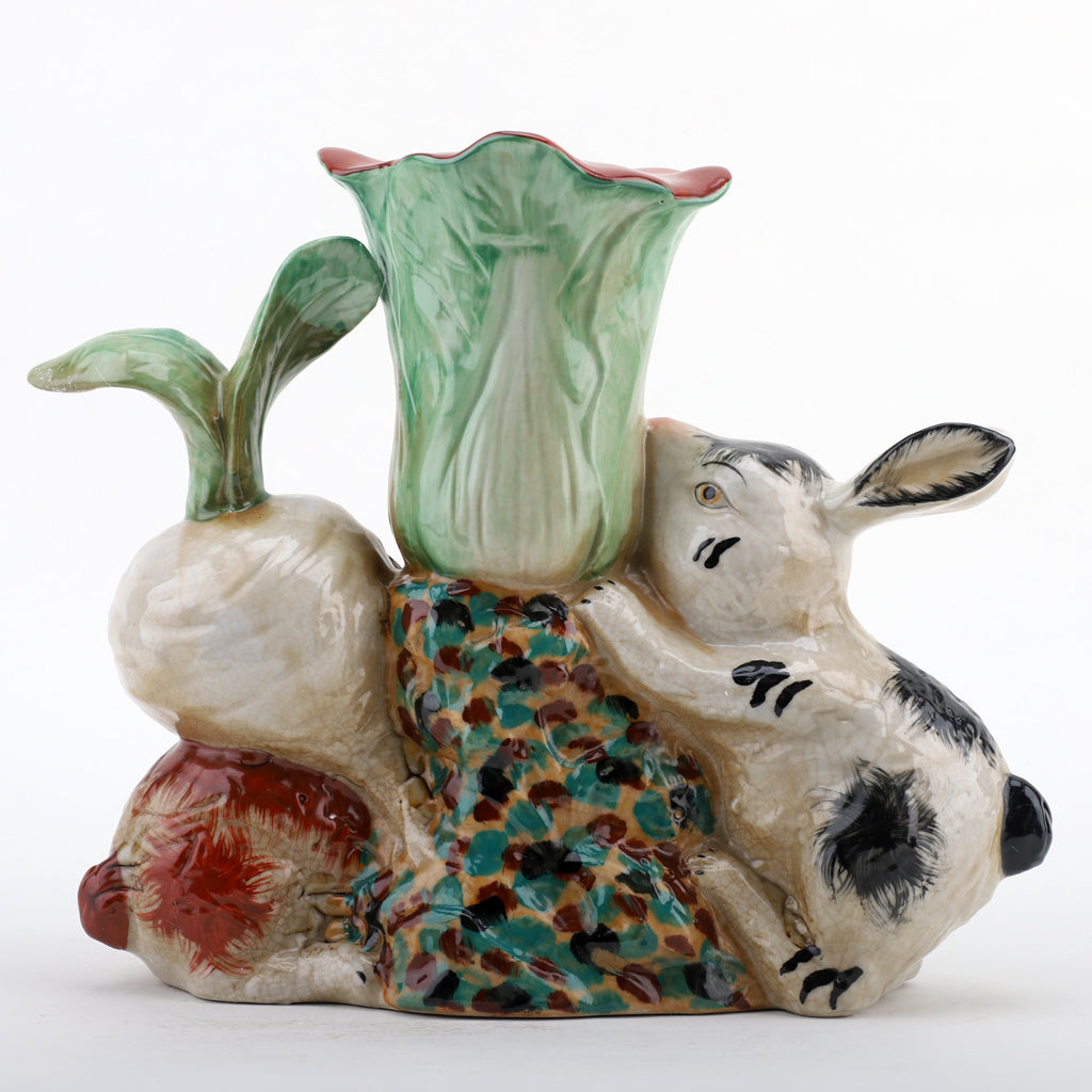 Danny's Fine Porcelain Home Decor Danny's Fine Porcelain Twin Bunny Carrot Vase