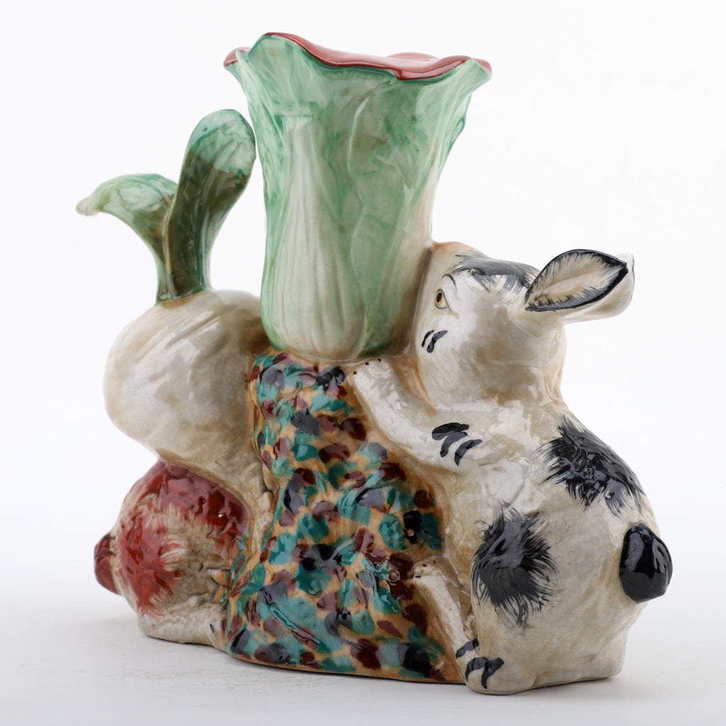 Danny's Fine Porcelain Home Decor Danny's Fine Porcelain Twin Bunny Carrot Vase