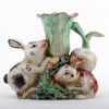 Danny's Fine Porcelain Home Decor Danny's Fine Porcelain Twin Bunny Carrot Vase