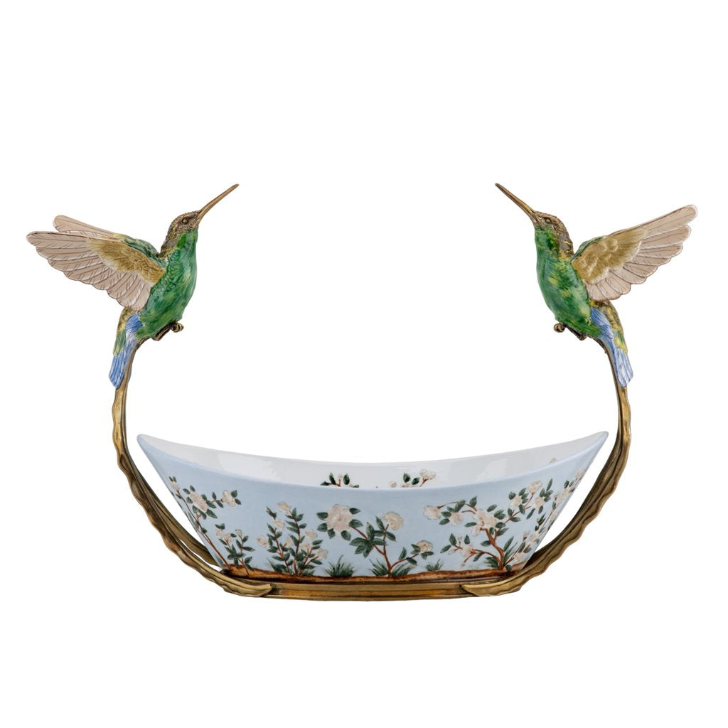 Danny's Fine Porcelain Home Decor Danny's Fine Porcelain Twin Hummingbird Basin - Singing Jasmine 61000