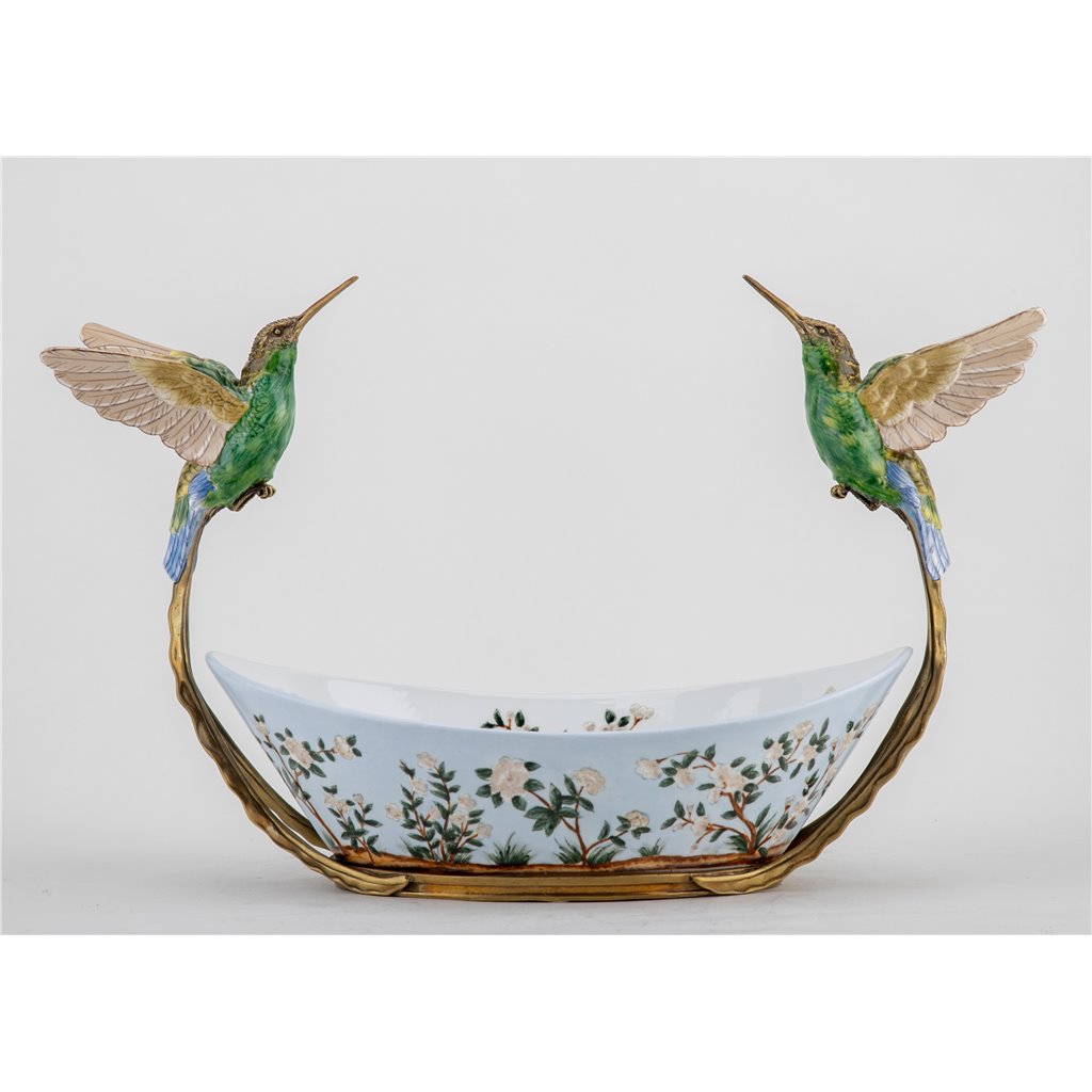 Danny's Fine Porcelain Home Decor Danny's Fine Porcelain Twin Hummingbird Basin - Singing Jasmine 61000