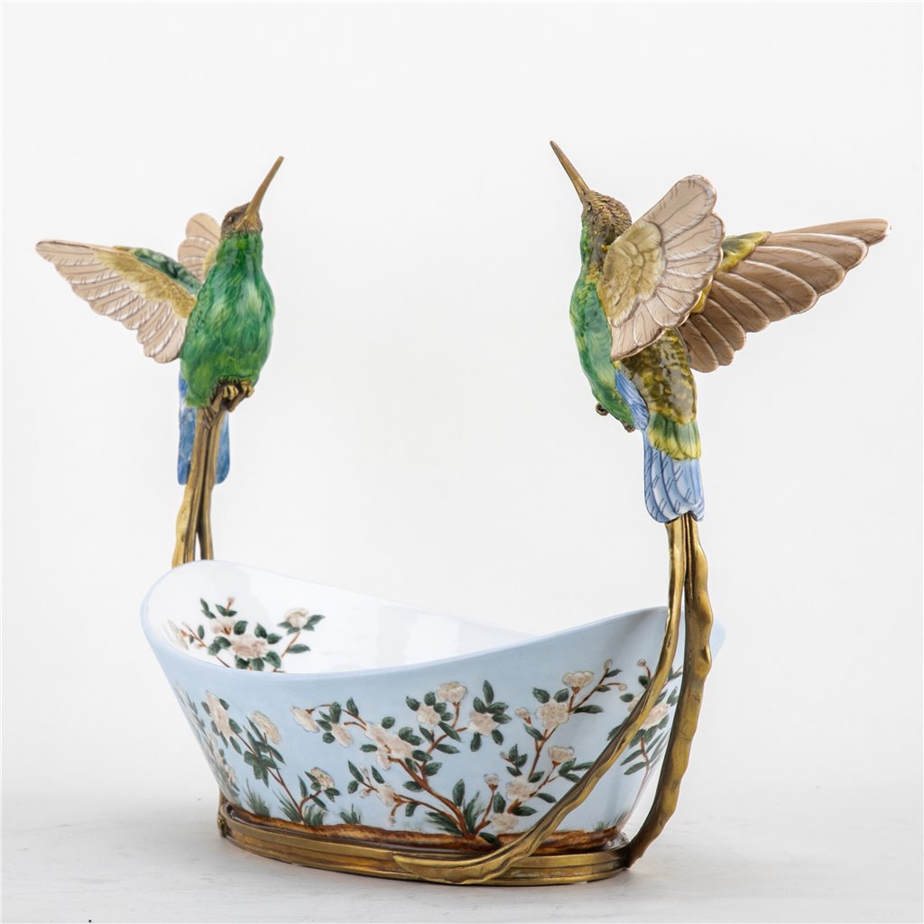 Danny's Fine Porcelain Home Decor Danny's Fine Porcelain Twin Hummingbird Basin - Singing Jasmine 61000
