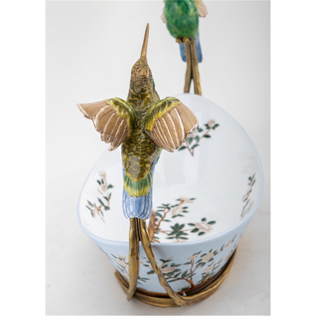 Danny's Fine Porcelain Home Decor Danny's Fine Porcelain Twin Hummingbird Basin - Singing Jasmine 61000