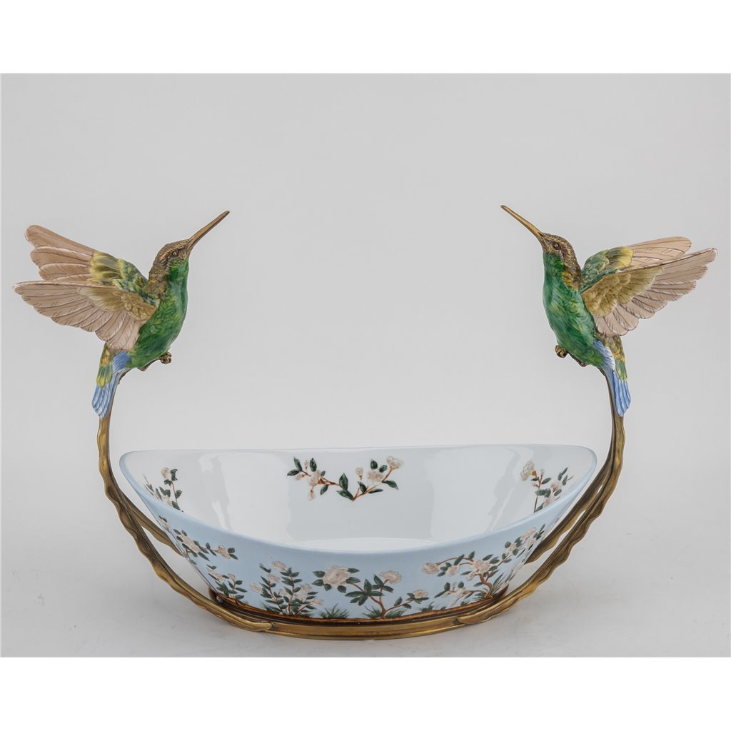 Danny's Fine Porcelain Home Decor Danny's Fine Porcelain Twin Hummingbird Basin - Singing Jasmine 61000