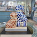 Danny's Fine Porcelain Home Decor Danny's Fine Porcelain Twin Spaniel Dogs with Drum – Blue & Red Fishnet