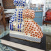 Danny's Fine Porcelain Home Decor Danny's Fine Porcelain Twin Spaniel Dogs with Drum – Blue & Red Fishnet