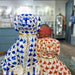 Danny's Fine Porcelain Home Decor Danny's Fine Porcelain Twin Spaniel Dogs with Drum – Blue & Red Fishnet