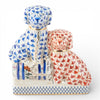 Danny's Fine Porcelain Home Decor Danny's Fine Porcelain Twin Spaniel Dogs with Drum – Blue & Red Fishnet