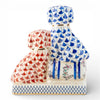Danny's Fine Porcelain Home Decor Danny's Fine Porcelain Twin Spaniel Dogs with Drum – Blue & Red Fishnet