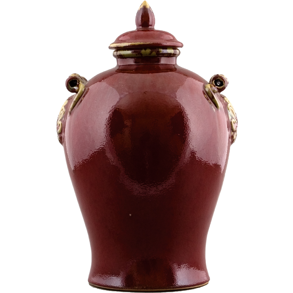 Danny's Fine Porcelain Home Decor Danny's Fine Porcelain Urn 16" H X 10"w Warrior Jar-Red