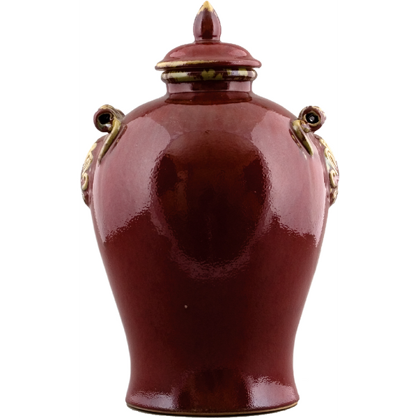 Danny's Fine Porcelain Home Decor Danny's Fine Porcelain Urn 16" H X 10"w Warrior Jar-Red