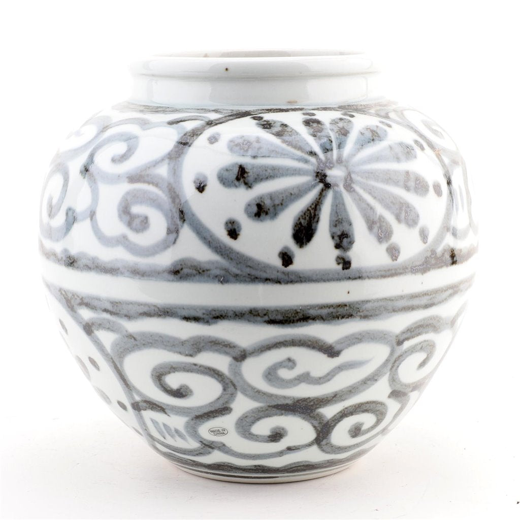 Danny's Fine Porcelain Home Decor Danny's Fine Porcelain Vase - Grey and White